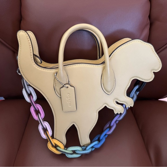 Coach Handbags - Coach Rexy Bag 🦖 CT924 in Vanilla/Light Yellow RARE COLOR NWOT